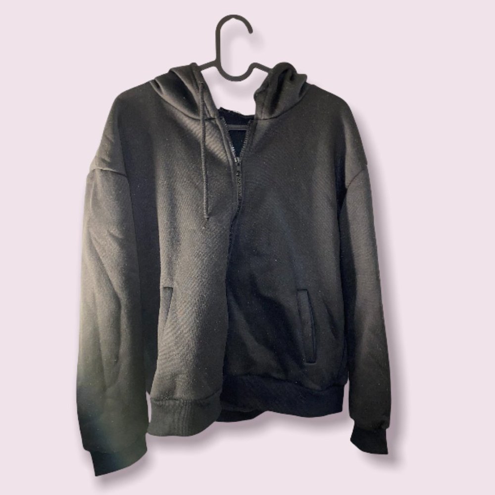 Black Zip Up Hoodie